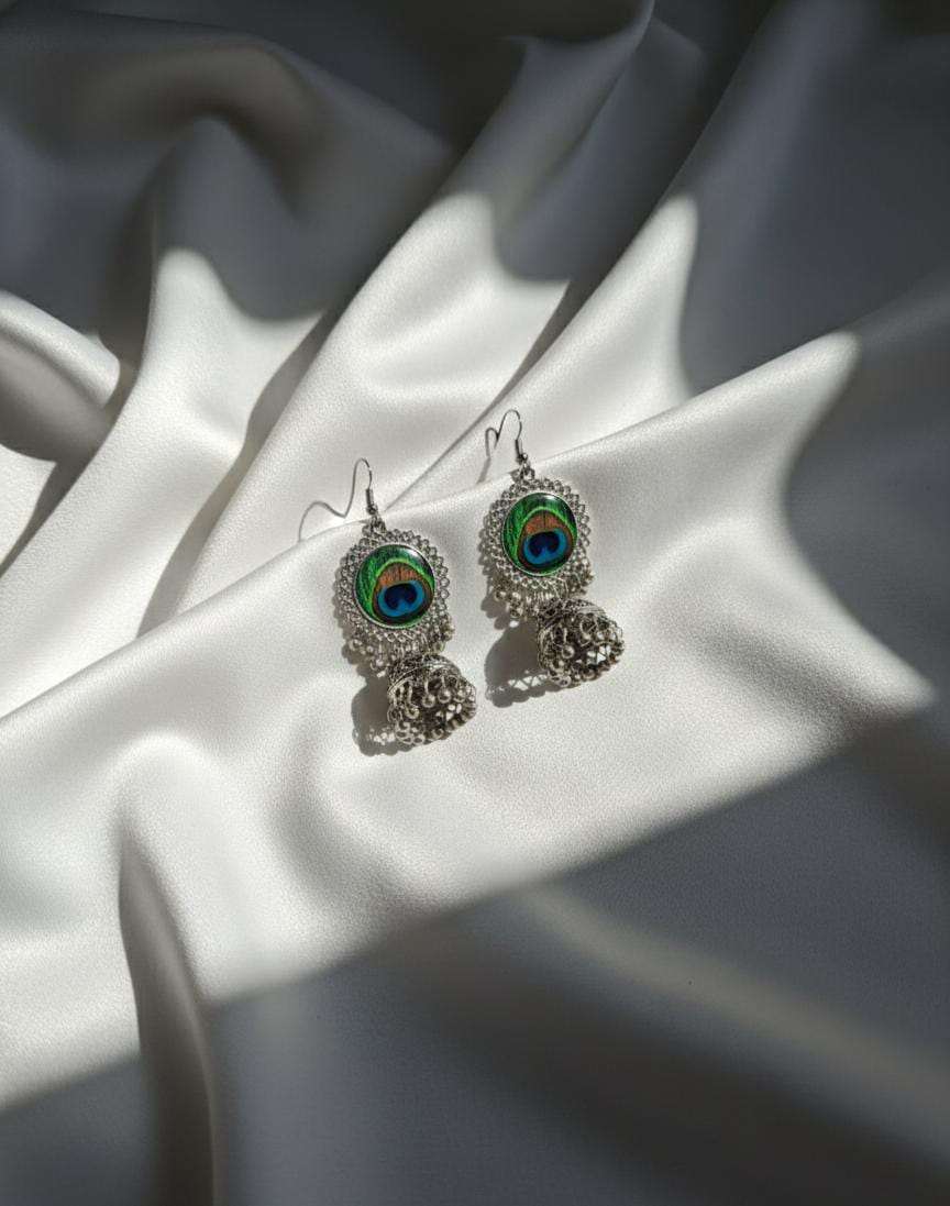 Aasmani mayur jhumke (आसमानी मयूर झुमके)