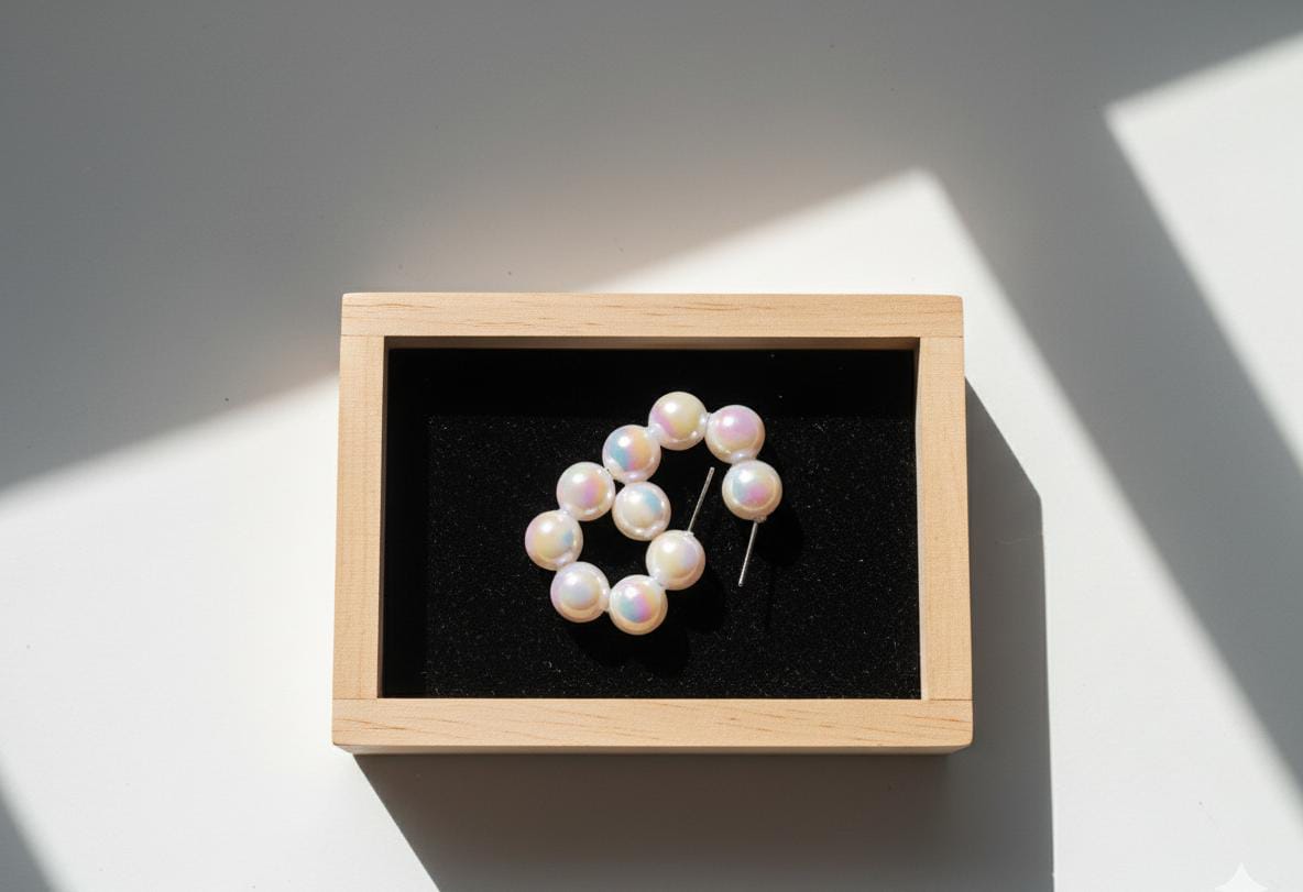 Bubble pearl studs